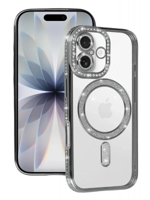 Newface Apple iPhone 17 Joke Simli Magneticsafe Kılıf - Gümüş