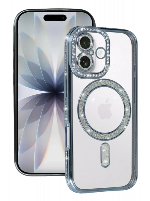 Newface Apple iPhone 17 Joke Simli Magneticsafe Kılıf - Mavi