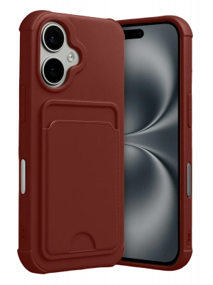 Newface Apple iPhone 17 Kelvin Kartvizitli Silikon - Bordo