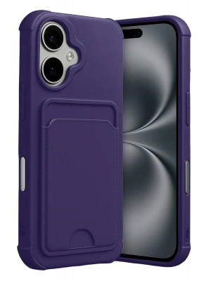 Newface Apple iPhone 17 Kelvin Kartvizitli Silikon - Derin Mor