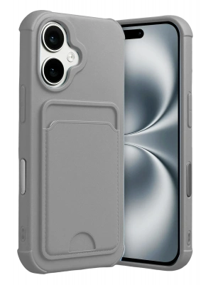 Newface Apple iPhone 17 Kelvin Kartvizitli Silikon - Gri