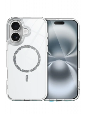 Newface Apple iPhone 17 Live Diamond Magsafe Kapak - Şeffaf