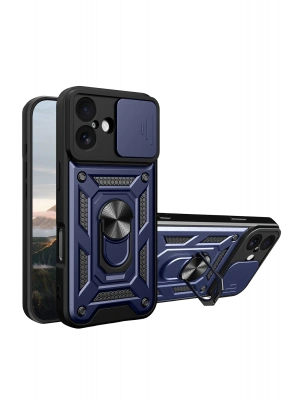 Newface Apple iPhone 17 Pars Lens Yüzüklü Silikon - Lacivert