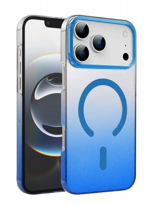 Newface Apple iPhone 17 Pro Glossy Magsafe Kapak - Mavi