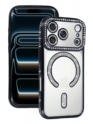 Newface Apple iPhone 17 Pro Joke Simli Magneticsafe Kılıf - Siyah