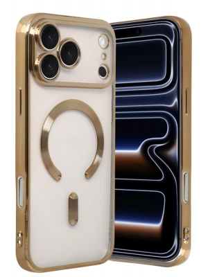 Newface Apple iPhone 17 Pro Kross Magneticsafe Kapak - Gold