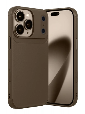 Newface Apple iPhone 17 Pro Max Auto Focus Karbon Kapak - Kahverengi