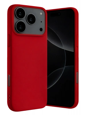 Newface Apple iPhone 17 Pro Max Nano içi Kadife Silikon - Kırmızı