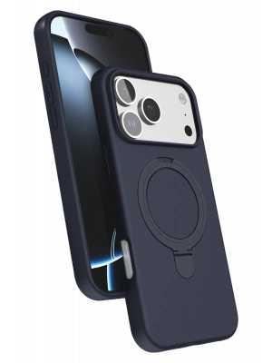 Newface Apple iPhone 17 Pro Max Regal Magsafe Standlı Kapak - Lacivert