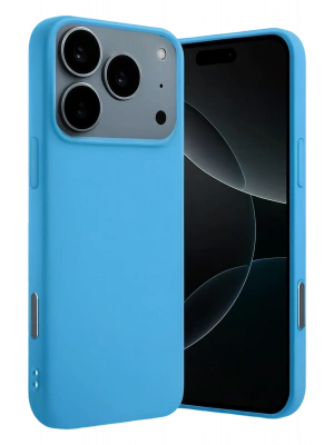 Newface Apple iPhone 17 Pro Nano içi Kadife Silikon - Mavi