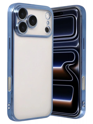 Newface Apple iPhone 17 Pro Razer Lensli Silikon - Açık Mavi