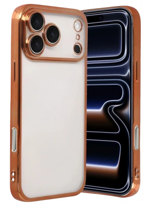 Newface Apple iPhone 17 Pro Razer Lensli Silikon - Turuncu