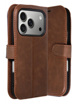 Newface Apple iPhone 17 Pro Trend S Plus Kapaklı Kılıf - Taba