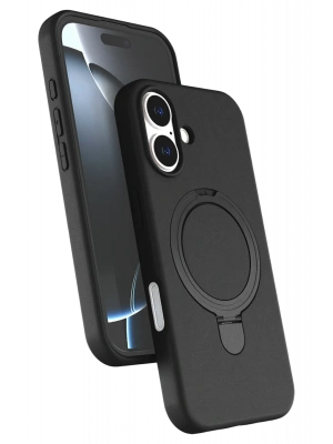 Newface Apple iPhone 17 Regal Magsafe Standlı Kapak - Siyah