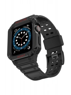 Newface Apple Watch 42mm KR401 Silikon Kordon - Siyah