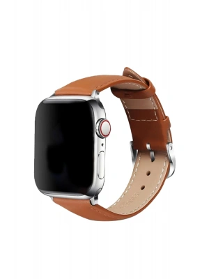 Newface Apple Watch 42mm NL26 Deri Kordon - Taba