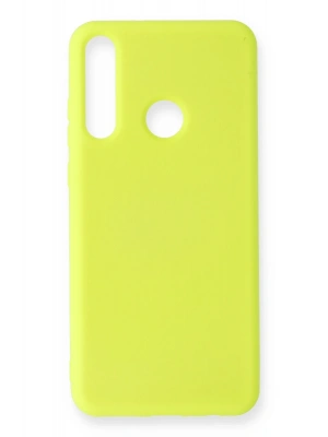 Newface Huawei Y6P Kılıf Nano içi Kadife Silikon - Sarı