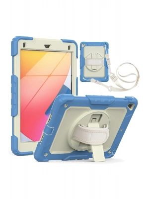 Newface iPad 5 Air 9.7 Kılıf Strap New Tablet Kapak - Mavi