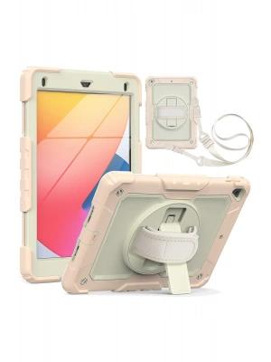 Newface iPad 5 Air 9.7 Kılıf Strap New Tablet Kapak - Pembe