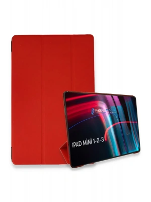 Newface iPad Mini 3 Kılıf Tablet Smart Kılıf - Kırmızı