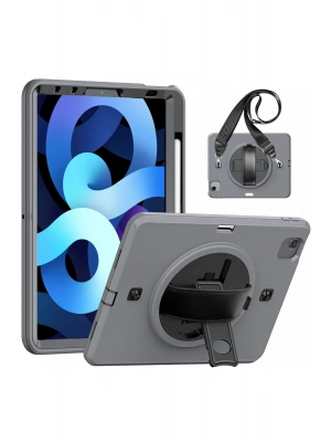 Newface iPad Pro 11 (2020) Kılıf Strap-C Otterbox Tablet Kapak - Gri