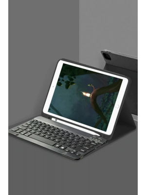 Newface iPad Pro 11 (2024) Kılıf KC01 Smart Klavyeli Tablet Kılıfı - Siyah