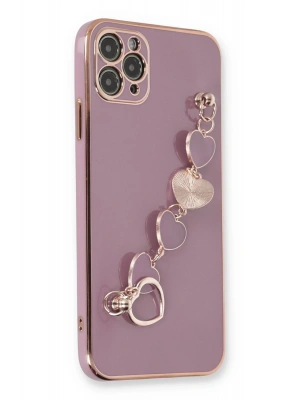 Newface iPhone 11 Pro Kılıf Esila Silikon - Mor