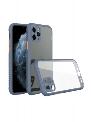 Newface iPhone 11 Pro Kılıf Miami Şeffaf Silikon - Gri