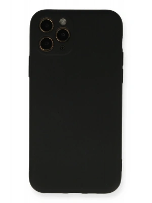 Newface iPhone 11 Pro Kılıf Nano içi Kadife Silikon - Siyah