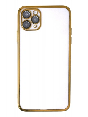 Newface iPhone 11 Pro Kılıf Razer Lensli Silikon - Gold