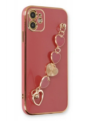 Newface iPhone 12 Kılıf Esila Silikon - Kırmızı