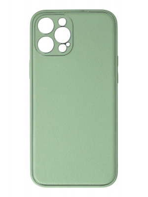 Newface iPhone 12 Pro Kılıf Coco Deri Silikon Kapak - Açık Yeşil