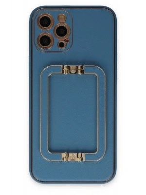 Newface iPhone 12 Pro Kılıf Coco Elit Kapak - Mavi