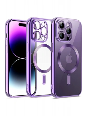 Newface iPhone 12 Pro Kılıf Kross Magneticsafe Kapak - Mor