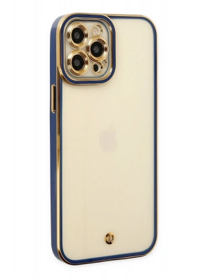 Newface iPhone 12 Pro Kılıf Liva Lens Silikon - Mavi