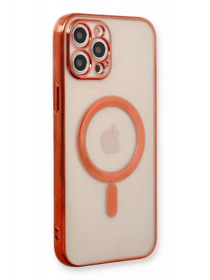 Newface iPhone 12 Pro Kılıf Magneticsafe Lazer Silikon - Kırmızı