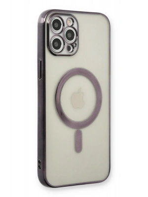 Newface iPhone 12 Pro Kılıf Magneticsafe Lazer Silikon - Siyah