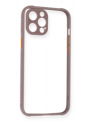 Newface iPhone 12 Pro Kılıf Miami Şeffaf Silikon - Açık Mor