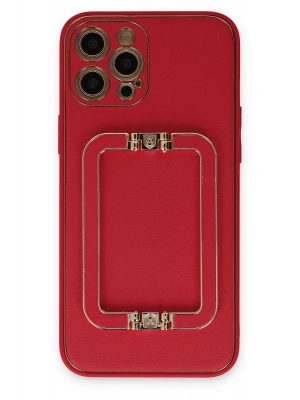 Newface iPhone 12 Pro Max Kılıf Coco Elit Kapak - Kırmızı