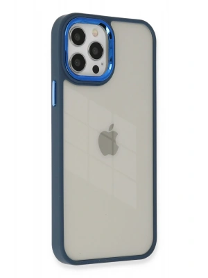 Newface iPhone 12 Pro Max Kılıf Dora Kapak - Mavi