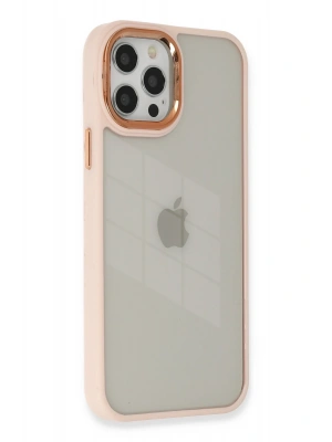 Newface iPhone 12 Pro Max Kılıf Dora Kapak - Pudra