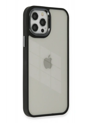 Newface iPhone 12 Pro Max Kılıf Dora Kapak - Siyah