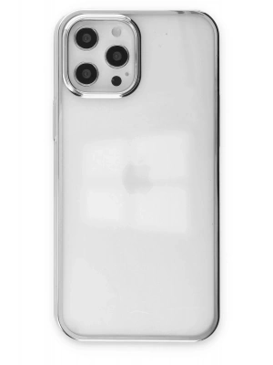 Newface iPhone 12 Pro Max Kılıf Element Silikon - Gümüş
