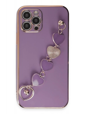 Newface iPhone 12 Pro Max Kılıf Esila Silikon - Mor