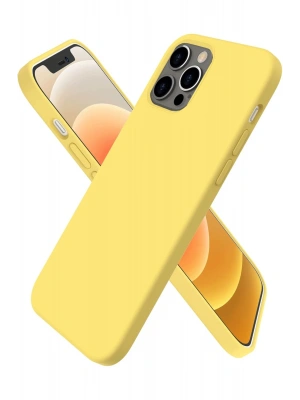 Newface iPhone 12 Pro Max Kılıf First Silikon - Sarı