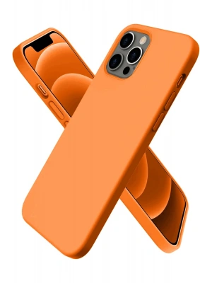 Newface iPhone 12 Pro Max Kılıf First Silikon - Turuncu