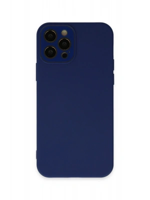 Newface iPhone 12 Pro Max Kılıf Lansman Glass Kapak - Sky Blue