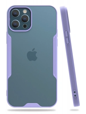 Newface iPhone 12 Pro Max Kılıf Platin Silikon - Lila