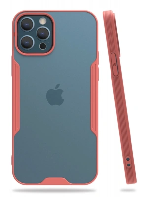 Newface iPhone 12 Pro Max Kılıf Platin Silikon - Pembe