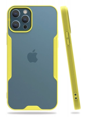 Newface iPhone 12 Pro Max Kılıf Platin Silikon - Sarı